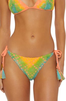 Isabella Rose Harmony Lace Side Tie Bikini Bottoms in Yellow Multi