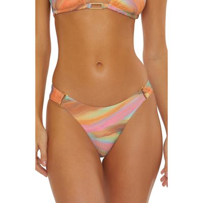 Isabella Rose Newport Dunes Cali Bikini Bottoms in Light Blue Multi