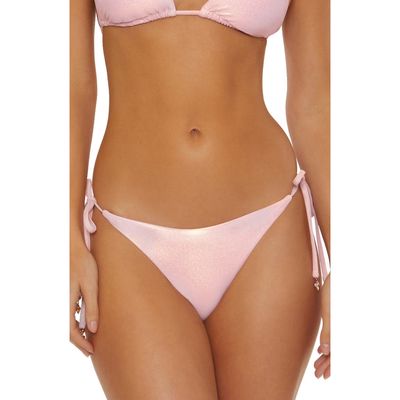 Isabella Rose Sea Shell Side Tie Bikini Bottoms in Primrose Pink 