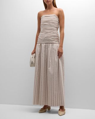 Isadora Striped Drop Waist Maxi Dress