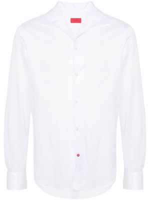 Isaia camp-collar cotton shirt - White