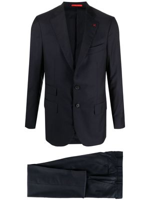 Isaia Gregory pinstriped single-breasted suit - Blue