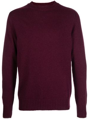 Isaia logo-embroidered long-sleeve jumper