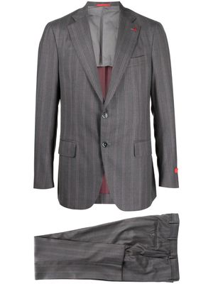 Isaia two-piece stripe-pattern suit - Grey