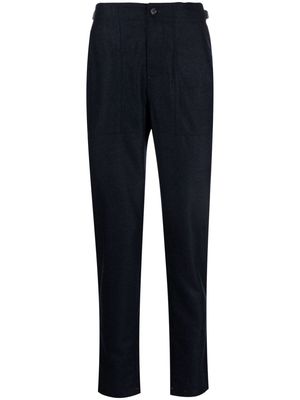 Isaia wool flannel tailored trousers - Blue