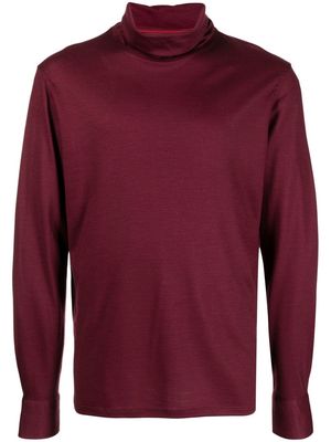 Isaia wool roll-neck jumper - Red