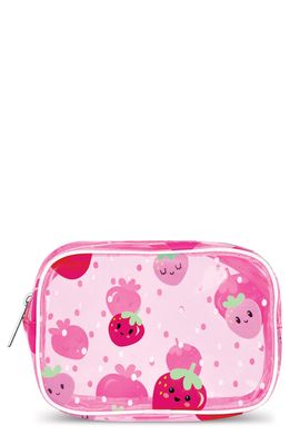 Iscream Berry Patch Clear Cosmetic Bag in Pink