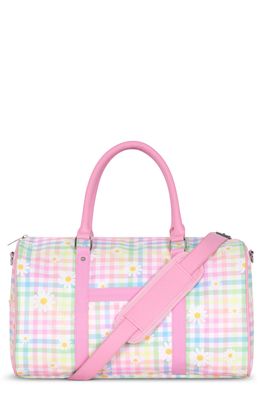 Iscream Daisy Gingham Duffle Bag in Pink