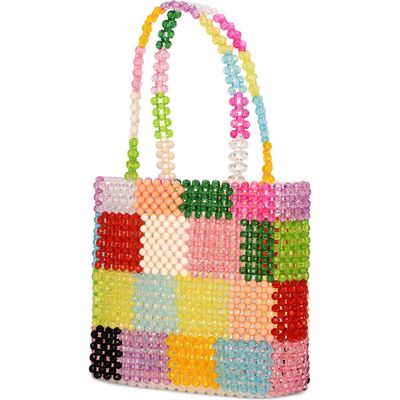 Iscream Kids' Colorblock Bead Tote in Multi 