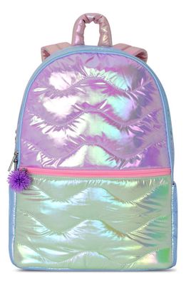 Iscream Kids' Quilted Colorblock Backpack in Purple Multi 