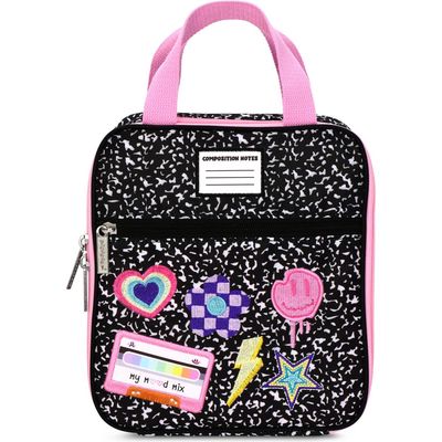 Iscream Kids' Throwback Mix Lunch Tote in Black Multi 