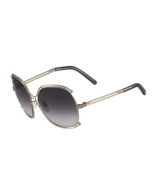 Isidora Metal Aviator Sunglasses