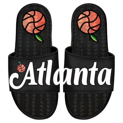 ISLIDE Black Atlanta Hawks 2022/23 City Edition Gel Slide Sandals