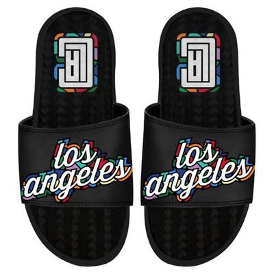 ISLIDE Black LA Clippers 2022/23 City Edition Gel Slide Sandals
