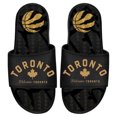 ISLIDE Black Toronto Raptors 2022/23 City Edition Gel Slide Sandals