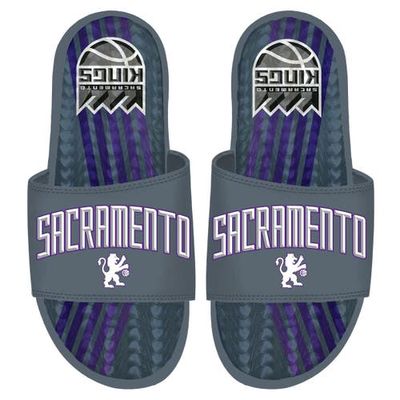 ISLIDE Gray Sacramento Kings 2022/23 City Edition Gel Slide Sandals