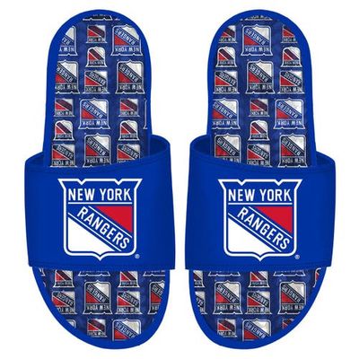 ISLIDE New York Rangers Team Pattern Gel Slide Sandals in Royal