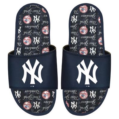 ISLIDE New York Yankees Team Pattern Gel Slide Sandals in Navy