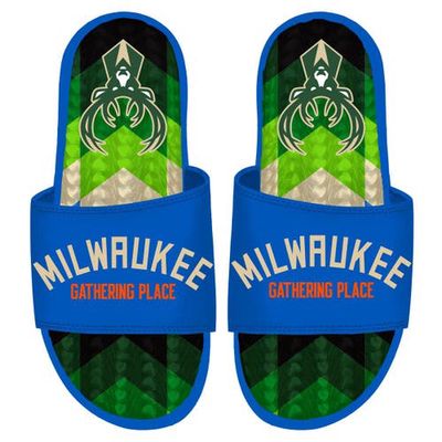 ISLIDE Royal Milwaukee Bucks 2022/23 City Edition Gel Slide Sandals