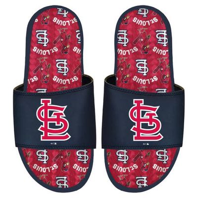 ISLIDE St. Louis Cardinals Team Pattern Gel Slide Sandals in Navy