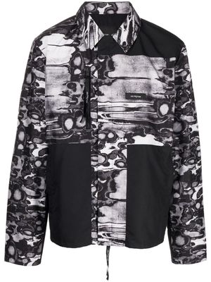 ISO.POETISM abstract-print two-pocket jacket - Black
