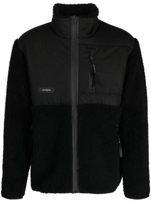 ISO.POETISM fleece-texture high-neck jacket - Black