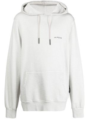 ISO.POETISM logo-print cotton hoodie - Grey