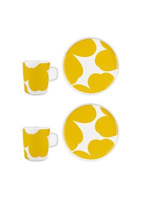 Iso Unikko 4-Piece Mugs & Plates Set