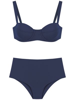 Isolda Marinho high-waisted bikini set - Blue