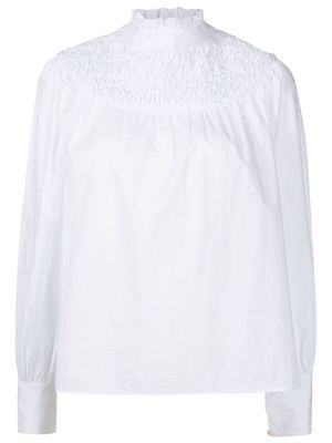 Isolda Ronnie long-sleeved cotton blouse - White