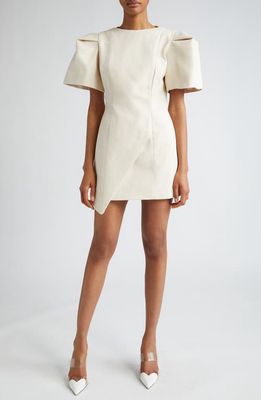 ISRAELLA KOBLA Togu Asymmetric Hem Minidress in Beige