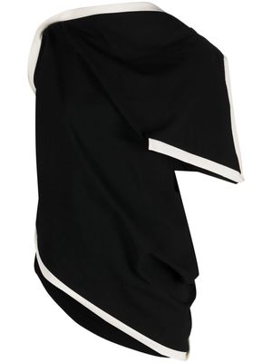 Issey Miyake Assembled asymmetric draped blouse - Black