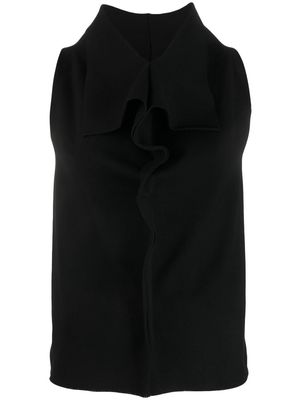 Issey Miyake draped-detail sleeveless knit top - Black