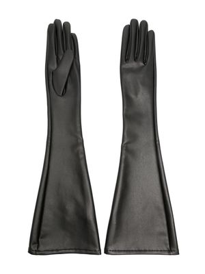Issey Miyake elbow-length faux-leather gloves - Black