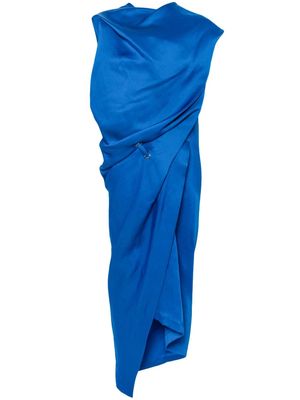 Issey Miyake Enveloping draped dress - Blue