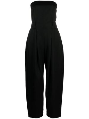 Issey Miyake gabardine strapless wool jumpsuit - Black