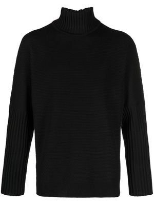 Issey Miyake high-neck knitted jumper - Black