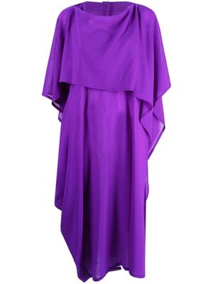 Issey Miyake Layer Over asymmetric midi dress - Purple