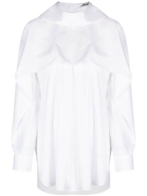 Issey Miyake layered long-sleeve shirt - White