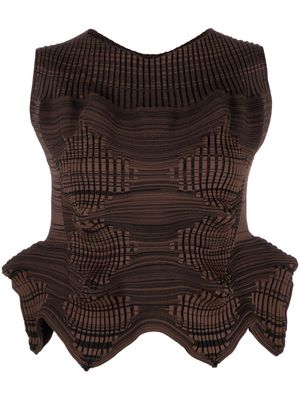 Issey Miyake Linkage knit top - Brown