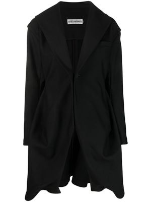 Issey Miyake long-sleeve oversized coat - Black