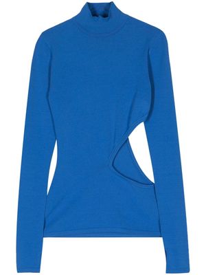 Issey Miyake Mellow cut-out jumper - Blue