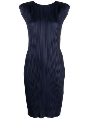 Issey Miyake Monthly Colors August pleated dress - Blue