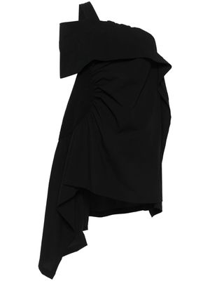 Issey Miyake one-shoulder crepe blouse - Black