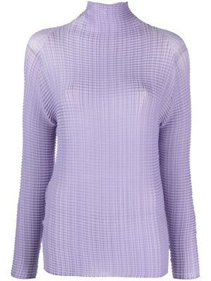 Issey Miyake roll-neck long-sleeve T-shirt - Purple