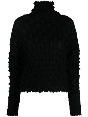 Issey Miyake Sheel-knit wool-blend jumper - Black