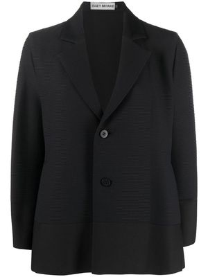 Issey Miyake striped warp-knit jersey blazer - Black