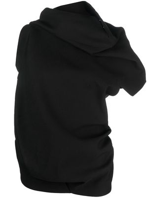 Issey Miyake Torso draped top - Black