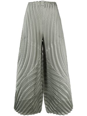 Issey Miyake wide-leg pleated trousers - Grey