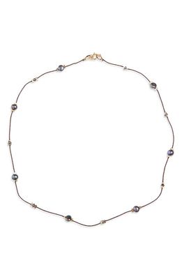 Isshi Desnuda Pearl Station Necklace in Rock